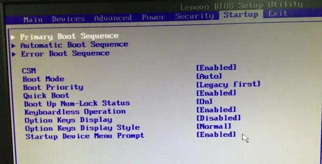 找到Primary Boot Sequence (启动顺序)